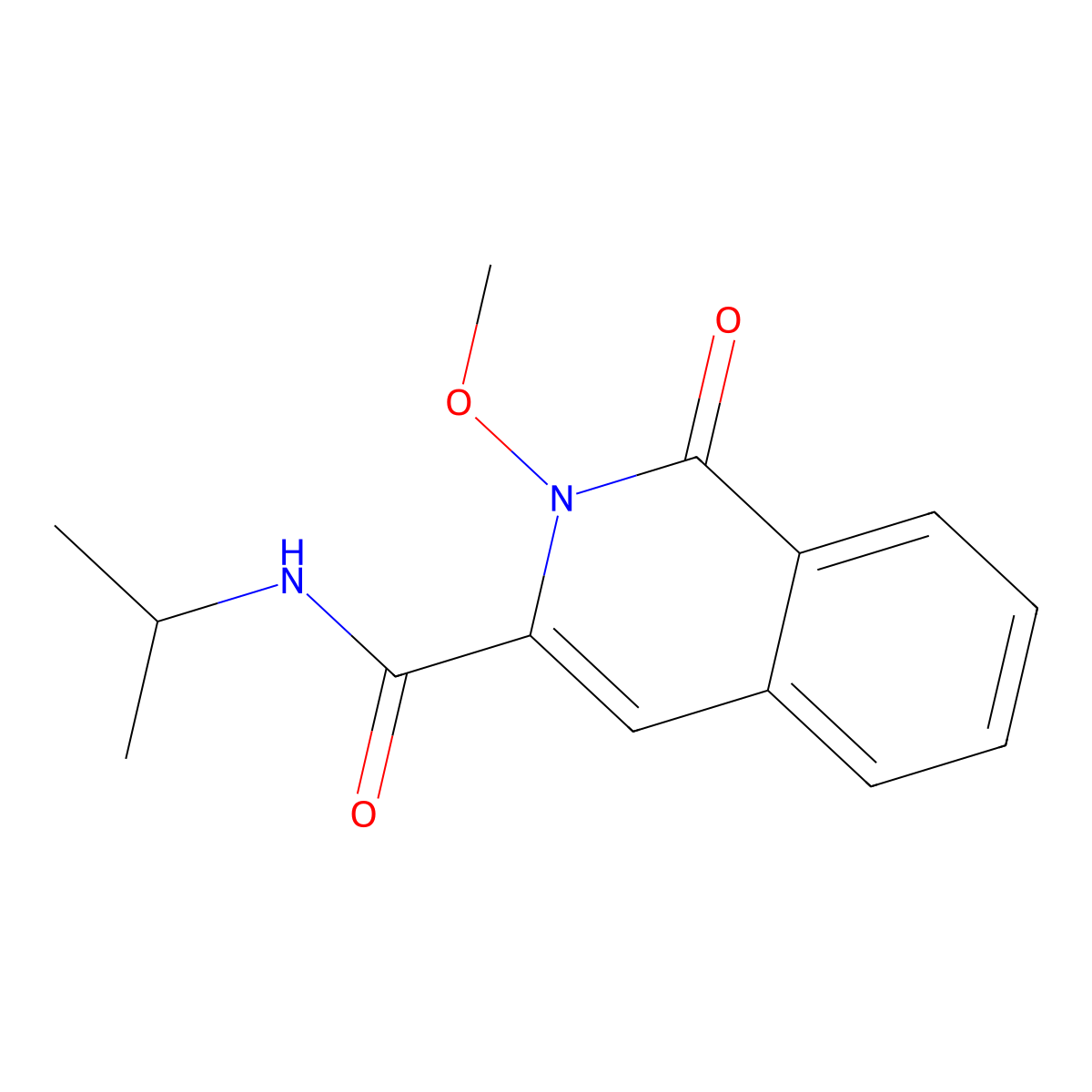 2-methoxy-1-oxo-N-(propan-2-yl)-1,2-dihydroisoquinoline-3-carboxamide molecular structure, CAS 3030827-00-7