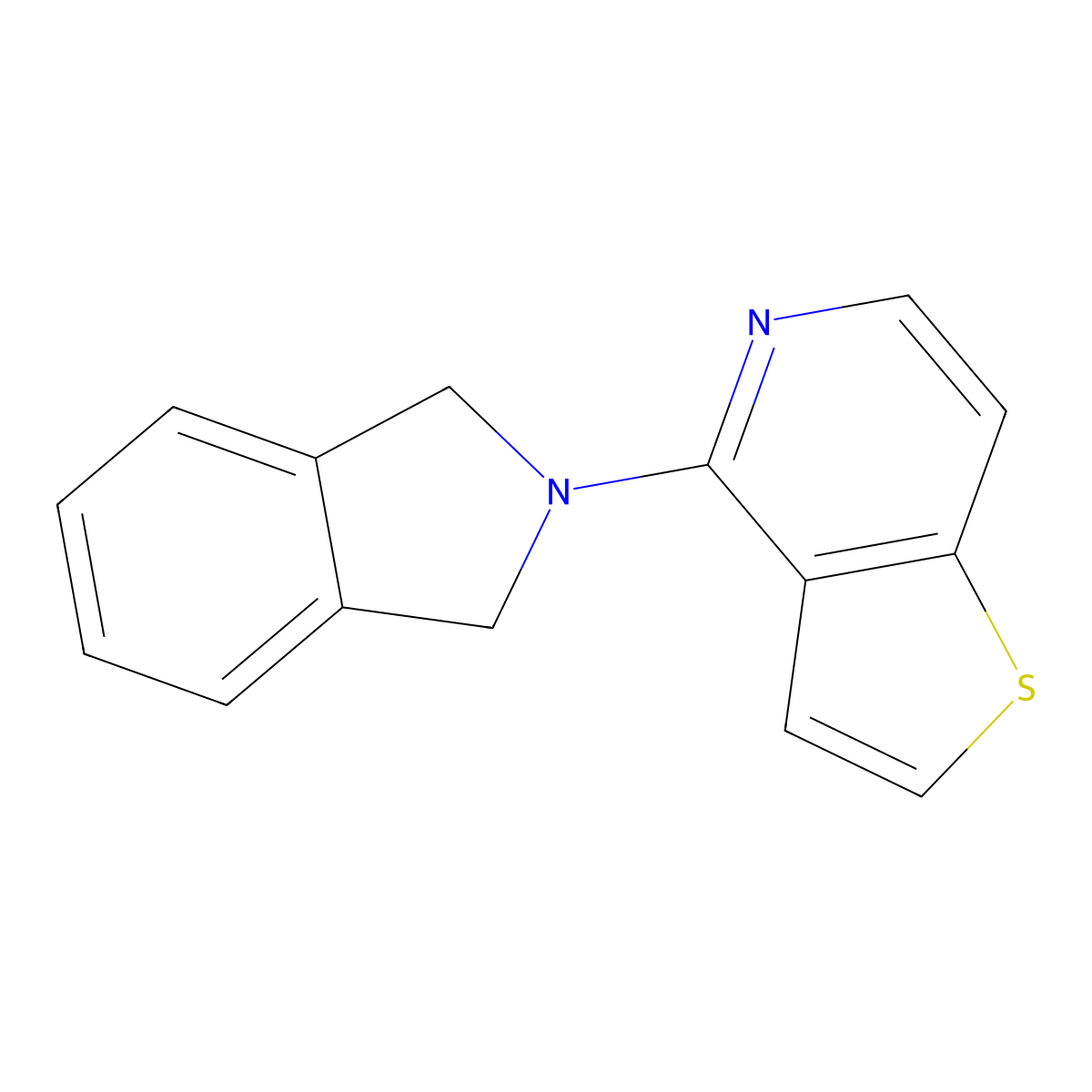 2-{thieno[3,2-c]pyridin-4-yl}-2,3-dihydro-1H-isoindole molecular structure, CAS 3030827-57-4