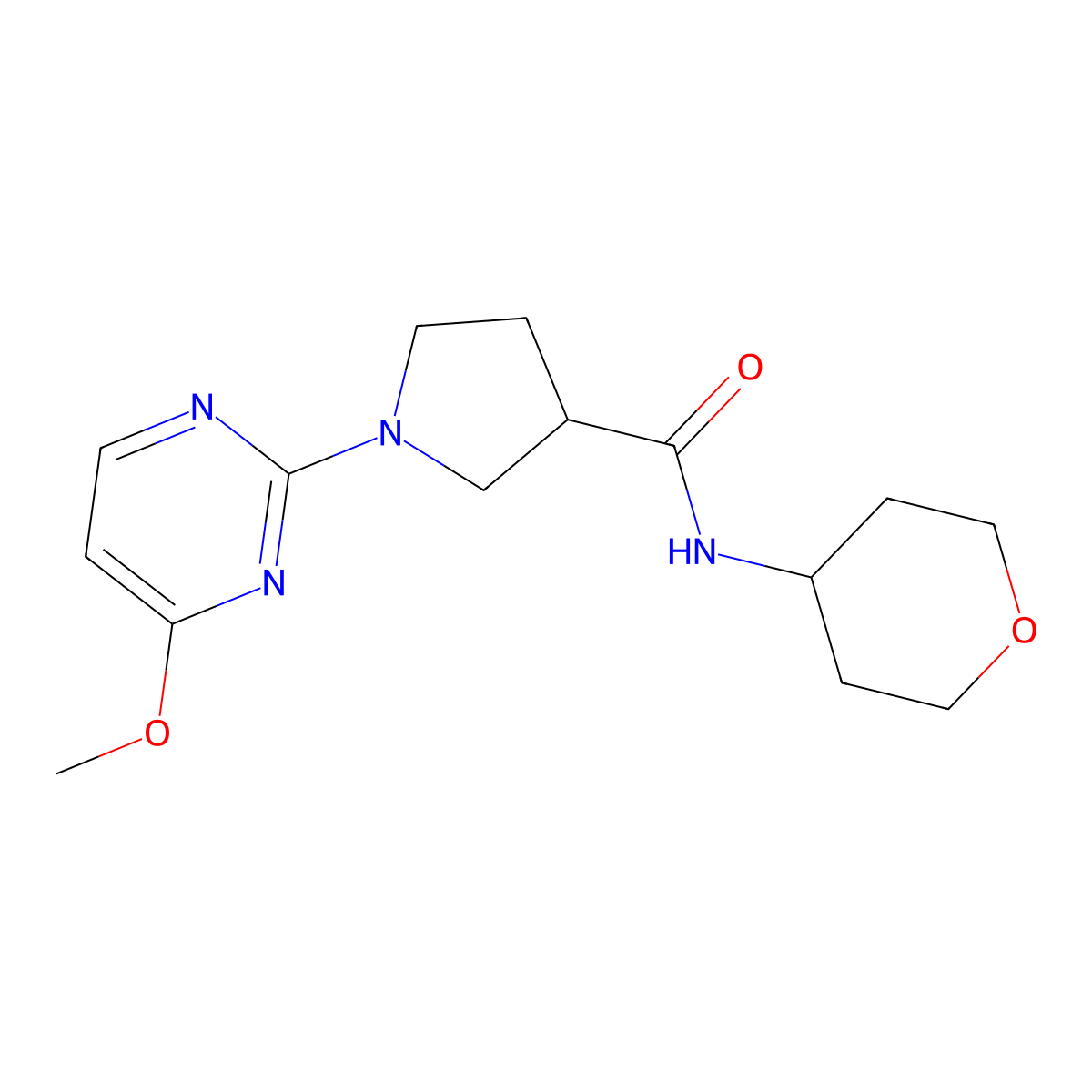 1-(3-bromopyridin-4-yl)-N-(oxan-4-yl)piperidine-4-carboxamide molecular structure, CAS 3030827-98-3