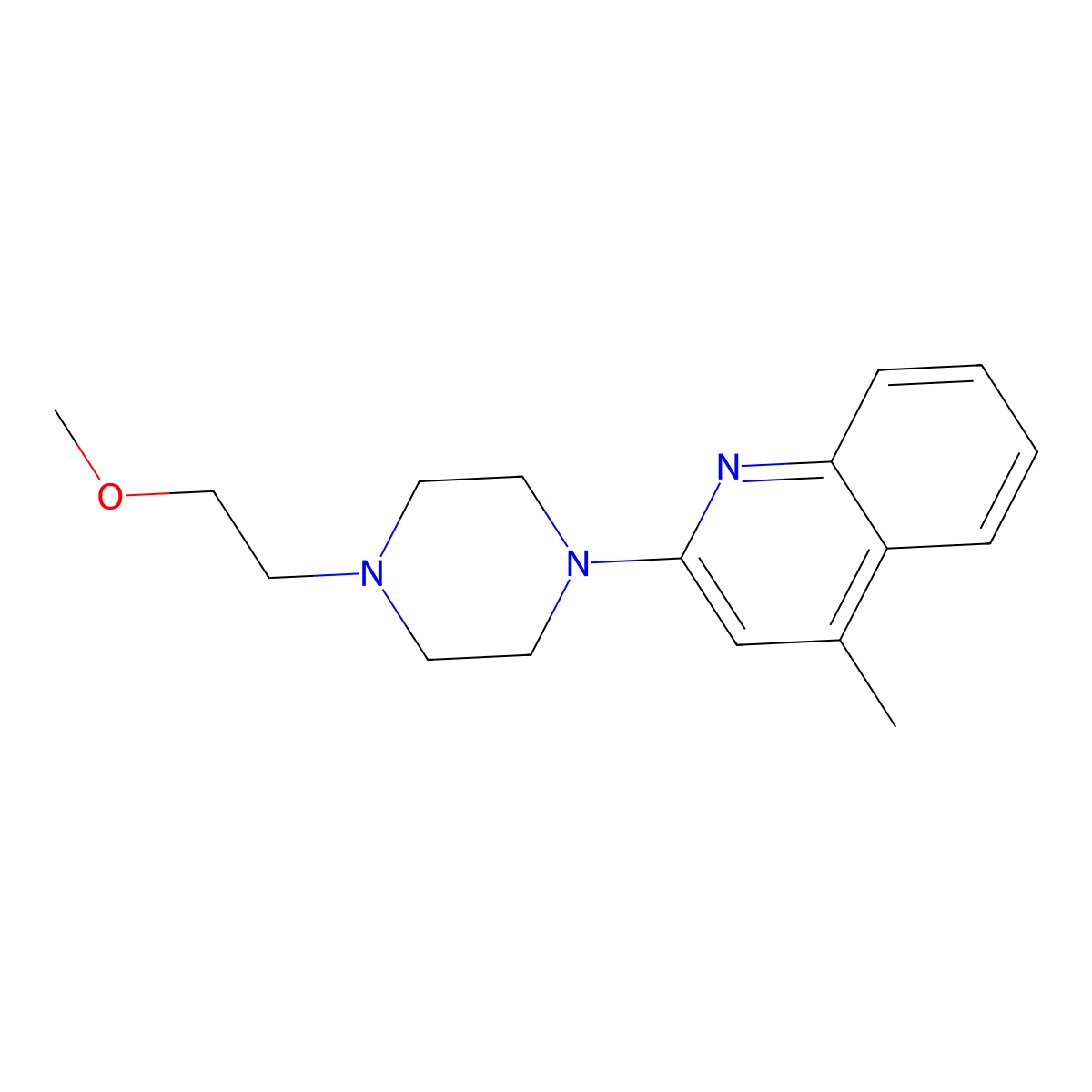 2-[4-(2-Methoxyethyl)piperazin-1-yl]-4-methylquinoline molecular structure, CAS 3030828-03-3