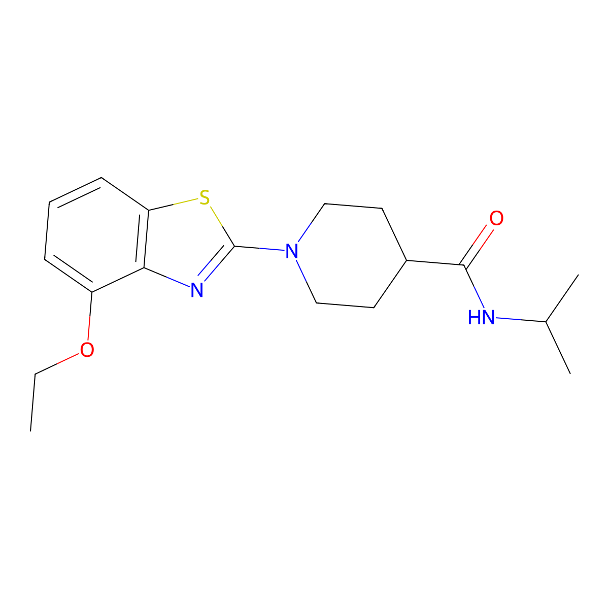 1-(4-ethoxy-1,3-benzothiazol-2-yl)-N-propan-2-ylpiperidine-4-carboxamide molecular structure, CAS 3030828-39-5