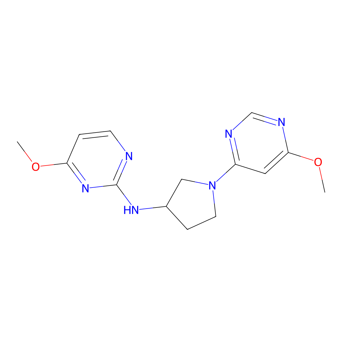 4-methoxy-N-[1-(6-methoxypyrimidin-4-yl)pyrrolidin-3-yl]pyrimidin-2-amine molecular structure, CAS 3030828-49-7
