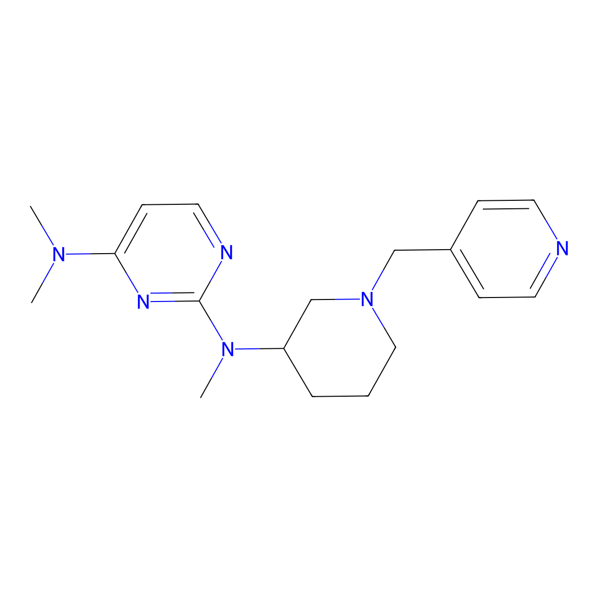 N2,N4,N4-trimethyl-N2-{1-[(pyridin-4-yl)methyl]piperidin-3-yl}pyrimidine-2,4-diamine molecular structure, CAS 3030828-99-7