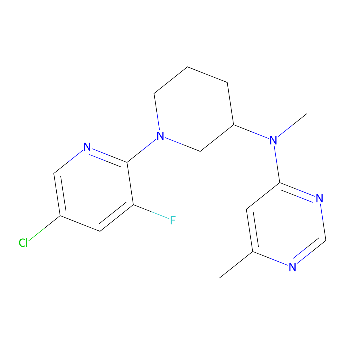 N-[1-(5-chloro-3-fluoropyridin-2-yl)piperidin-3-yl]-N,6-dimethylpyrimidin-4-amine molecular structure, CAS 3030829-98-9