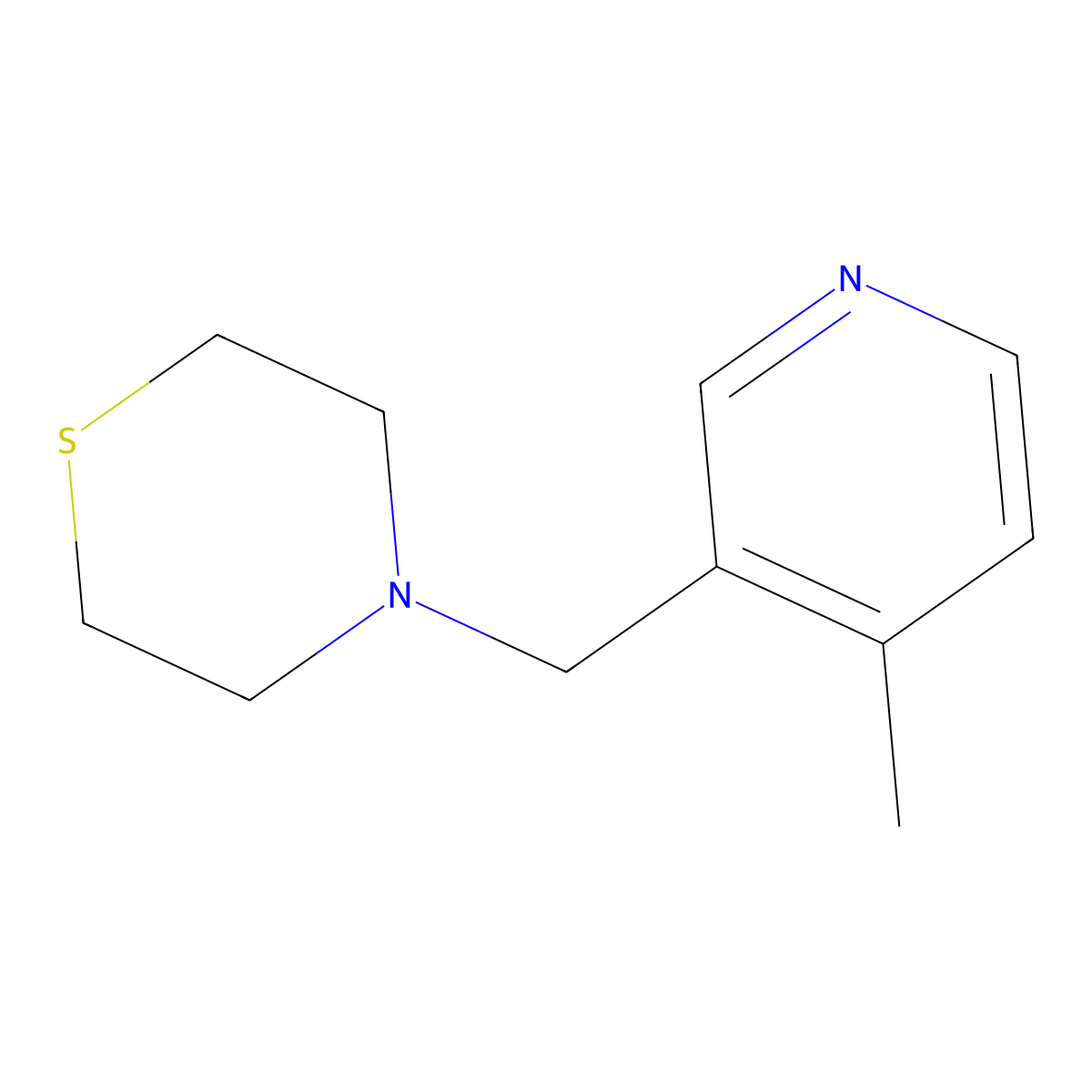 4-[(4-Methylpyridin-3-yl)methyl]thiomorpholine molecular structure, CAS 3030830-05-5