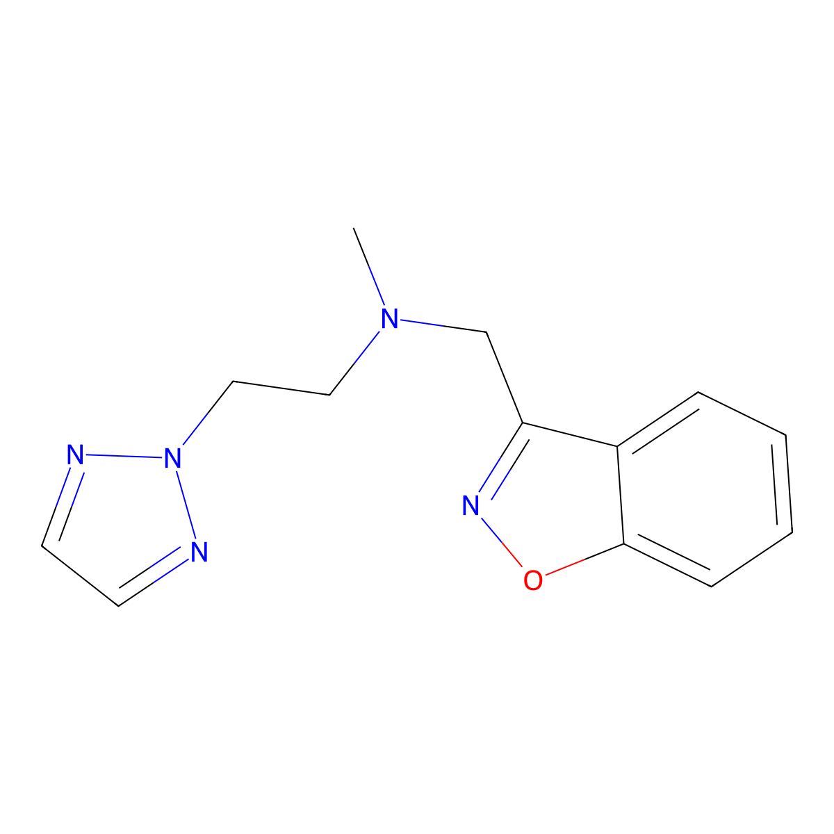 [(1,2-benzoxazol-3-yl)methyl](methyl)[2-(2H-1,2,3-triazol-2-yl)ethyl]amine molecular structure, CAS 3030830-24-8