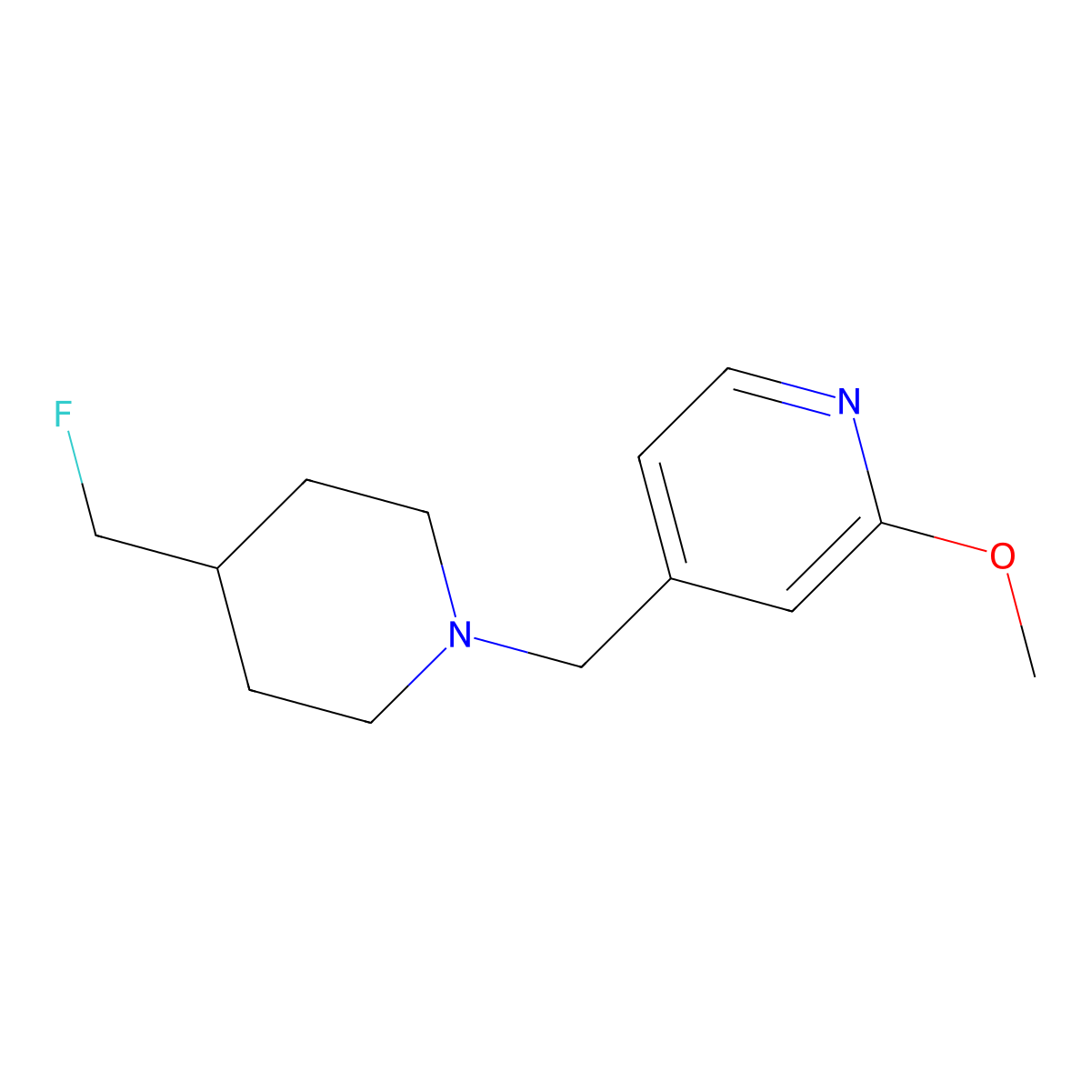 4-{[4-(Fluoromethyl)piperidin-1-yl]methyl}-2-methoxypyridine molecular structure, CAS 3030830-45-3