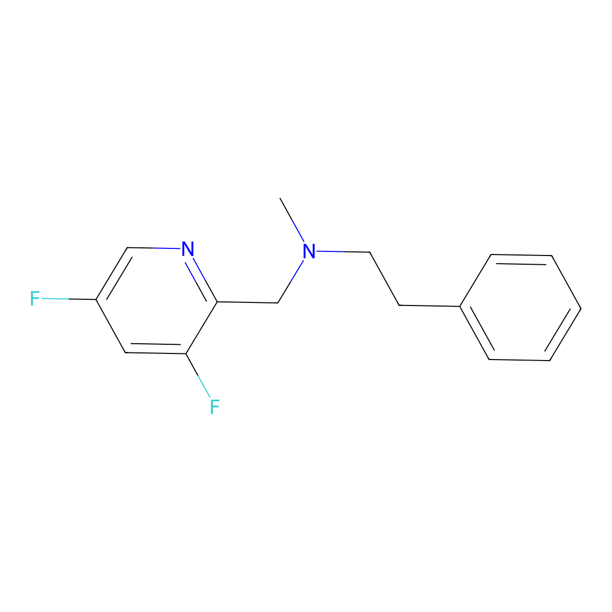 [(3,5-Difluoropyridin-2-yl)methyl](methyl)(2-phenylethyl)amine molecular structure, CAS 3030830-56-6