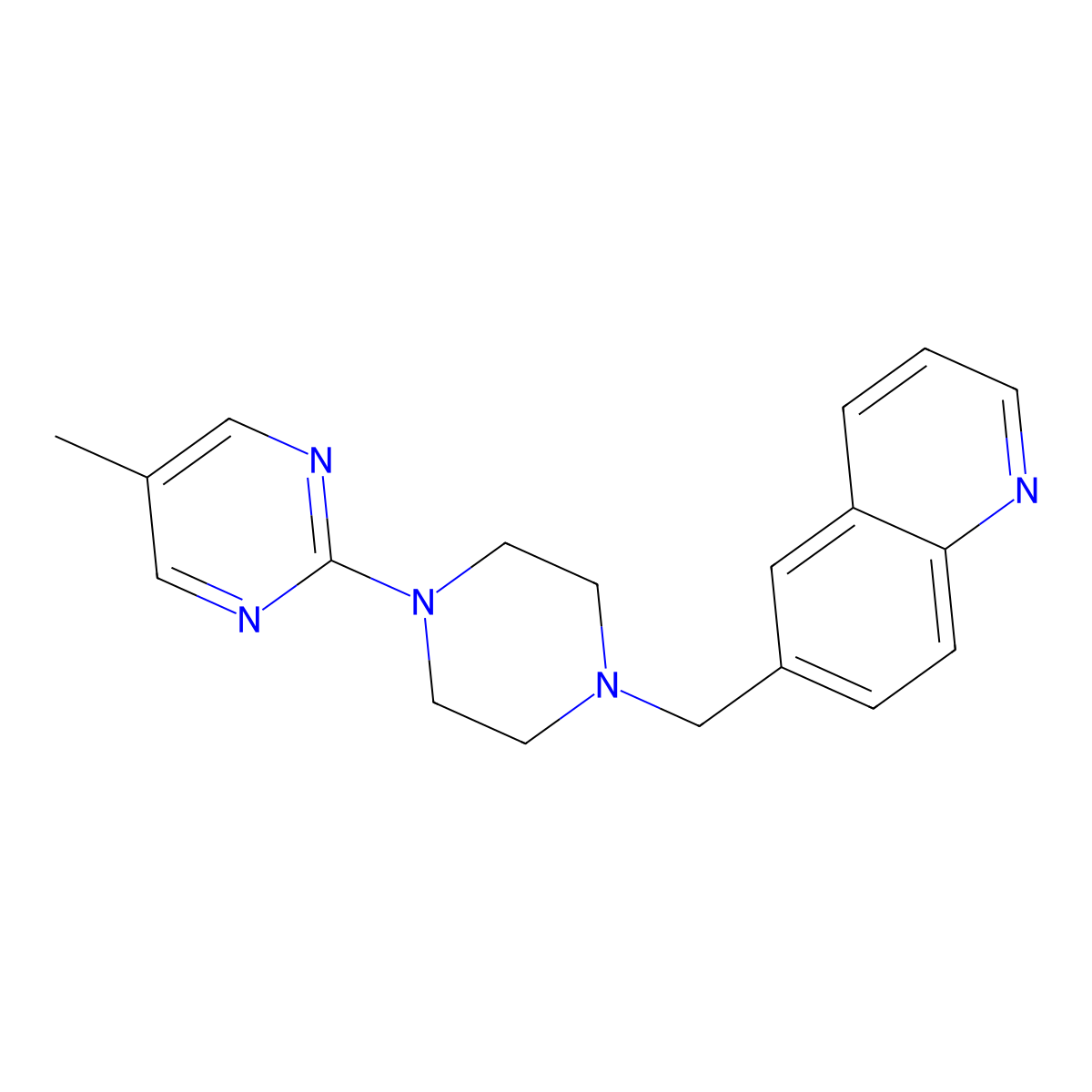 6-{[4-(5-Methylpyrimidin-2-yl)piperazin-1-yl]methyl}quinoline molecular structure, CAS 3030830-84-0