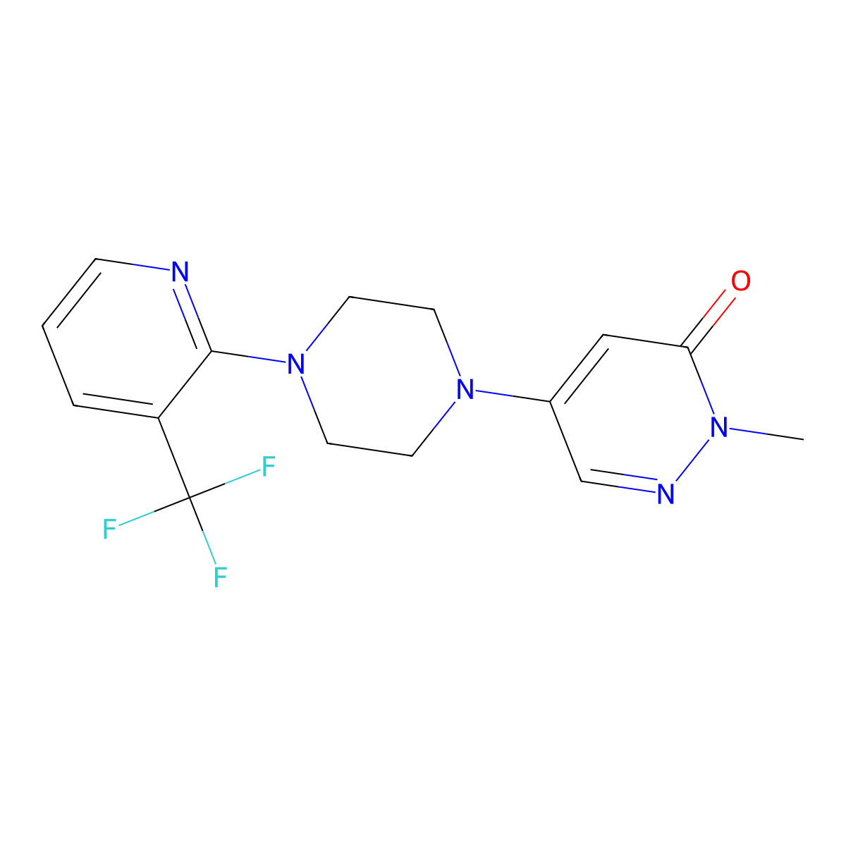 2-Methyl-5-{4-[3-(trifluoromethyl)pyridin-2-yl]piperazin-1-yl}-2,3-dihydropyridazin-3-one molecular structure, CAS 3030830-90-8