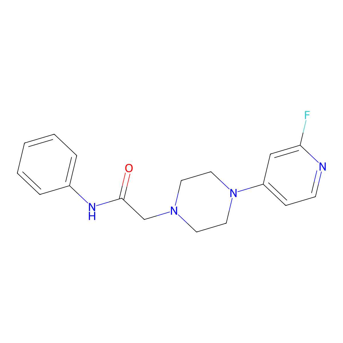 2-[4-(2-fluoropyridin-4-yl)piperazin-1-yl]-N-phenylacetamide molecular structure, CAS 3030830-91-9