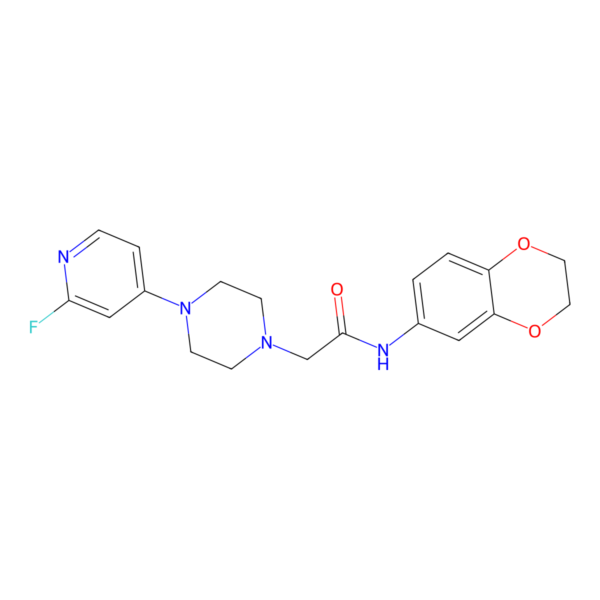N-(2,3-dihydro-1,4-benzodioxin-6-yl)-2-[4-(2-fluoropyridin-4-yl)piperazin-1-yl]acetamide molecular structure, CAS 3030830-94-2