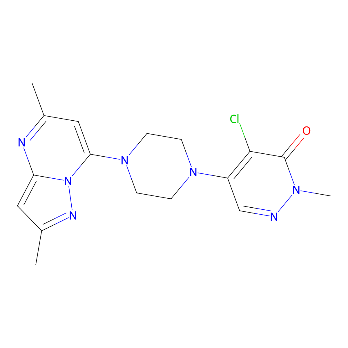 4-Chloro-5-[4-(2,5-dimethylpyrazolo[1,5-a]pyrimidin-7-yl)piperazin-1-yl]-2-methylpyridazin-3-one molecular structure, CAS 3030831-08-1