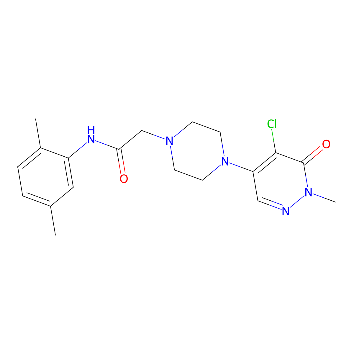 2-[4-(5-chloro-1-methyl-6-oxo-1,6-dihydropyridazin-4-yl)piperazin-1-yl]-N-(2,5-dimethylphenyl)acetamide molecular structure, CAS 3030831-21-8