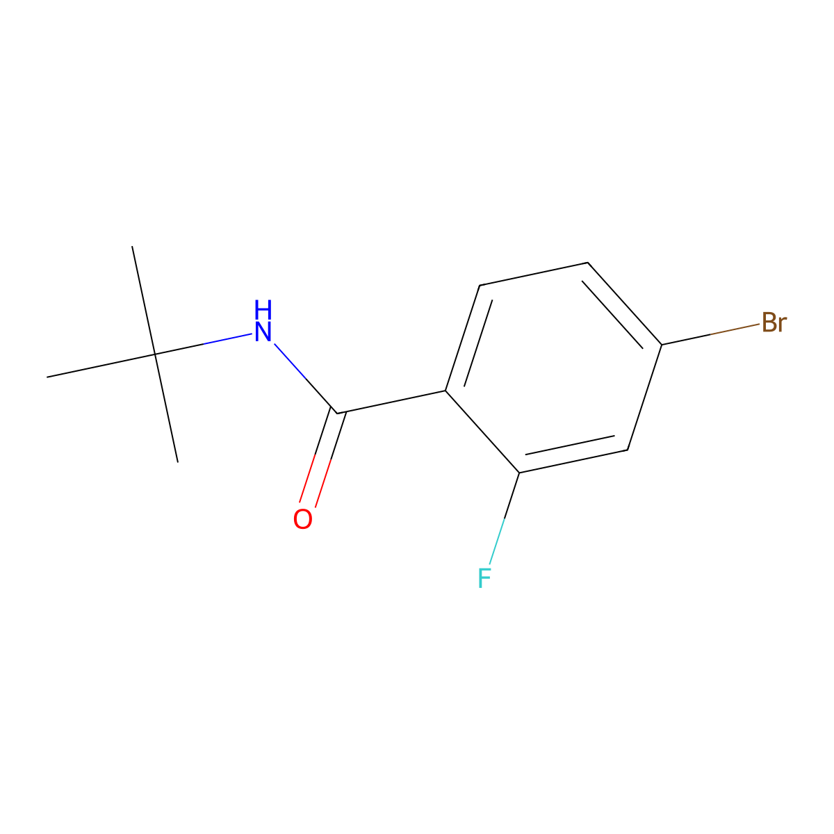 4-Bromo-N-t-butyl-2-fluorobenzamide molecular structure, CAS 303084-21-1