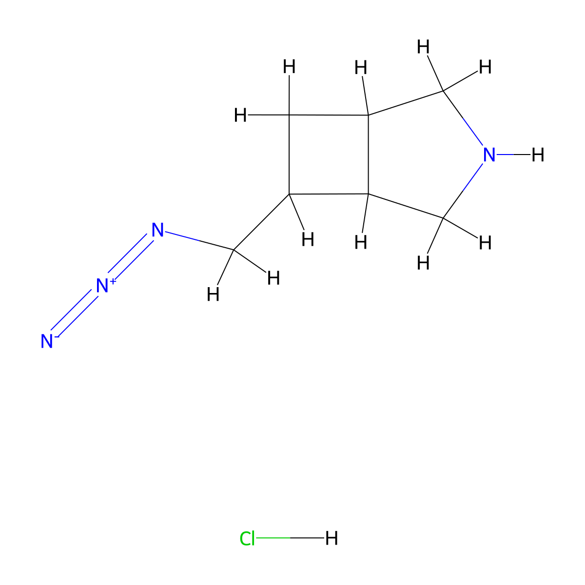 6-(Azidomethyl)-3-azabicyclo[3.2.0]heptane hydrochloride molecular structure, CAS 3030841-19-8