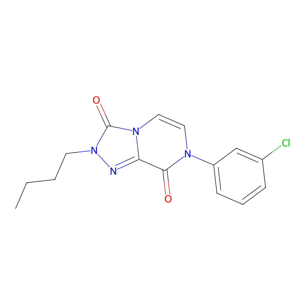 2-butyl-7-(3-chlorophenyl)-2H,3H,7H,8H-[1,2,4]triazolo[4,3-a]pyrazine-3,8-dione molecular structure, CAS 3030841-44-9