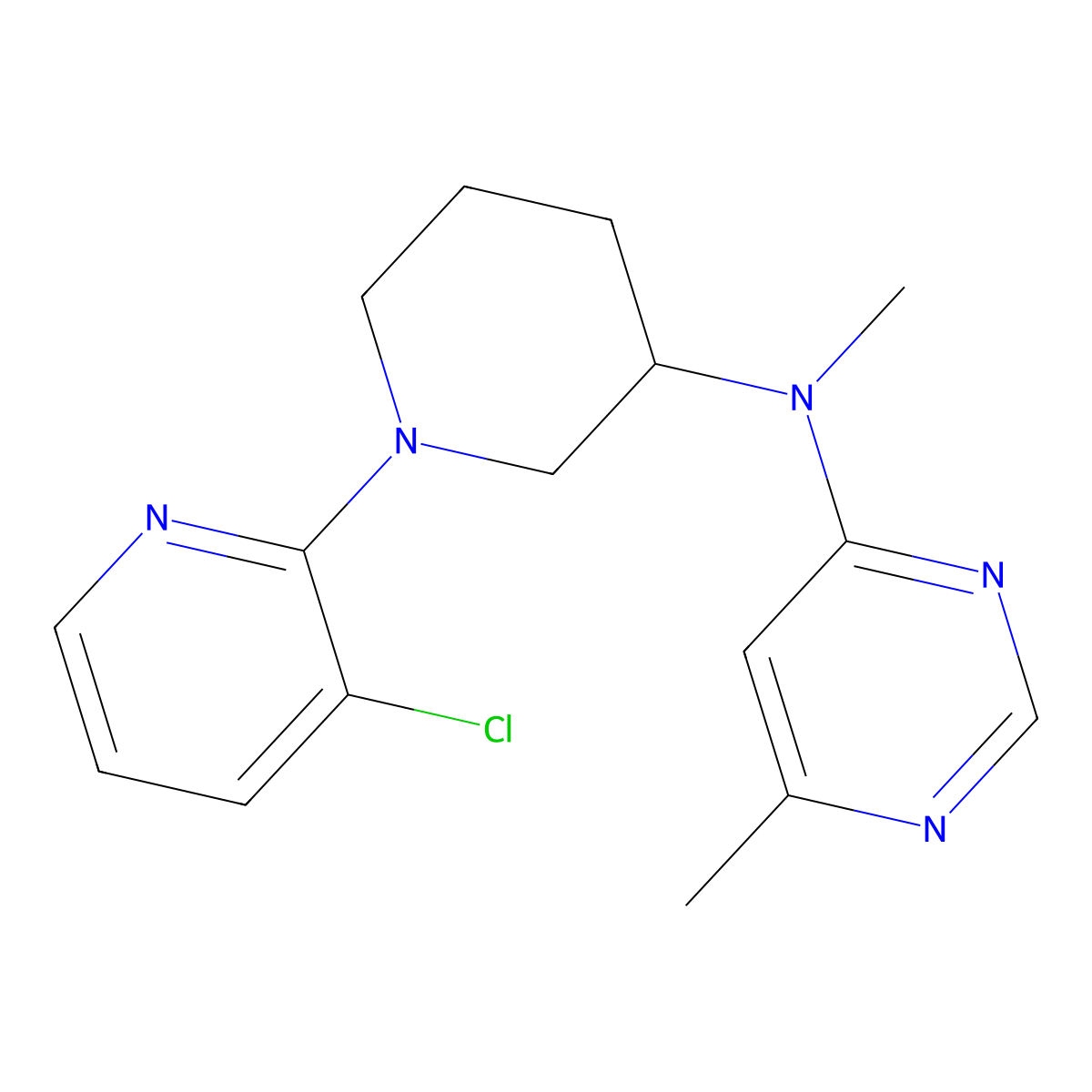 N-[1-(3-chloropyridin-2-yl)piperidin-3-yl]-N,6-dimethylpyrimidin-4-amine molecular structure, CAS 3030841-65-4