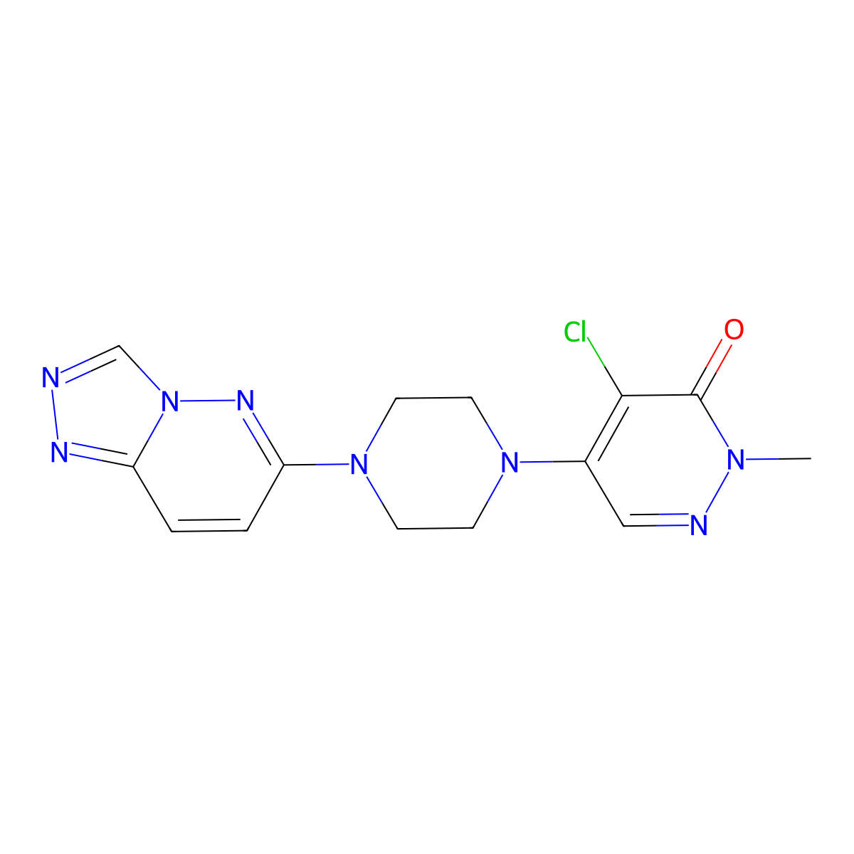4-Chloro-2-methyl-5-(4-{[1,2,4]triazolo[4,3-b]pyridazin-6-yl}piperazin-1-yl)-2,3-dihydropyridazin-3-one molecular structure, CAS 3030842-37-3