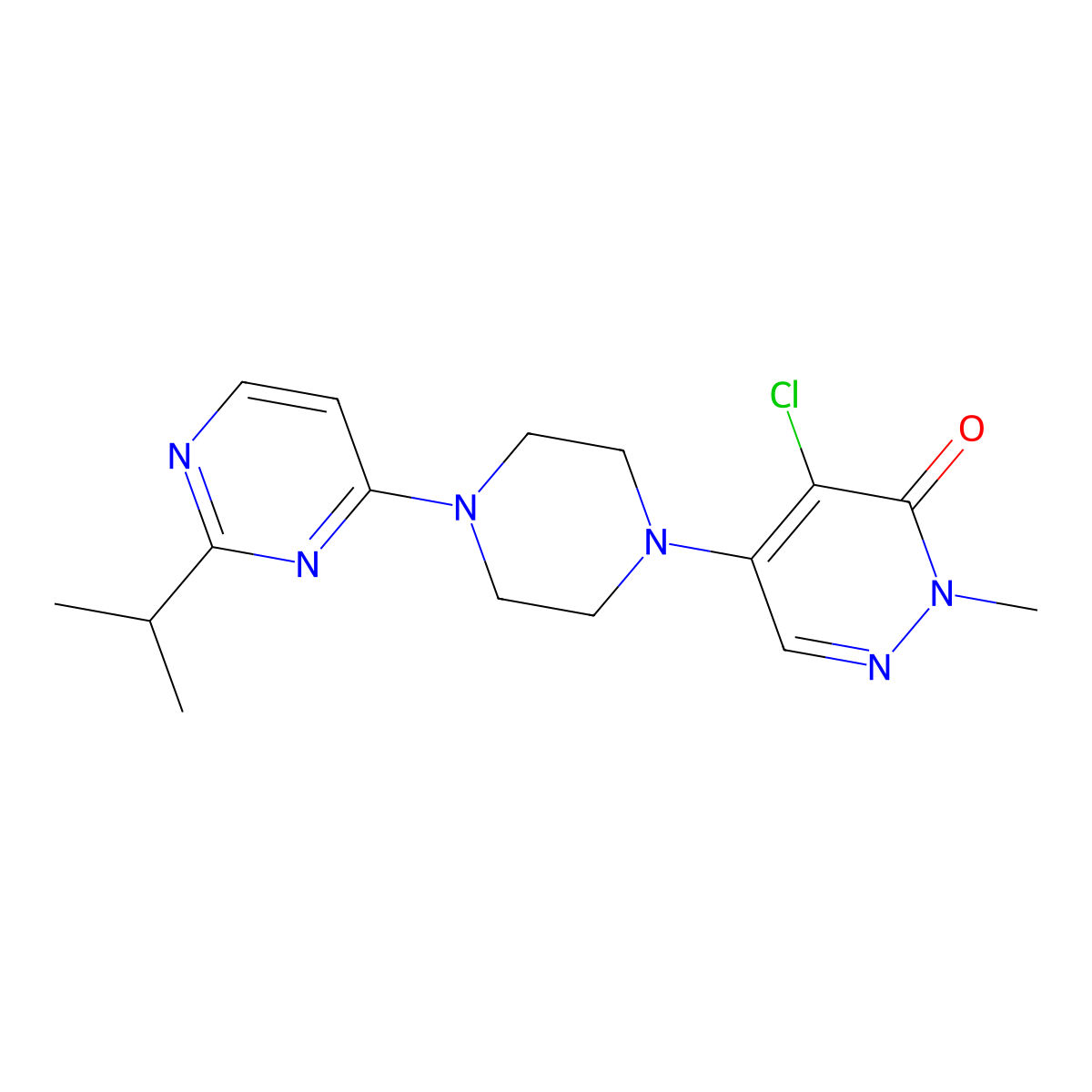 4-Chloro-2-methyl-5-{4-[2-(propan-2-yl)pyrimidin-4-yl]piperazin-1-yl}-2,3-dihydropyridazin-3-one molecular structure, CAS 3030842-46-4
