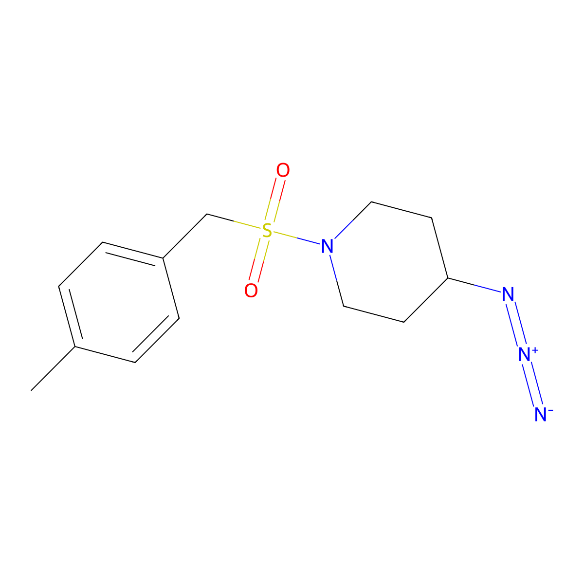 4-Azido-1-[(4-methylphenyl)methanesulfonyl]piperidine molecular structure, CAS 3030843-19-4