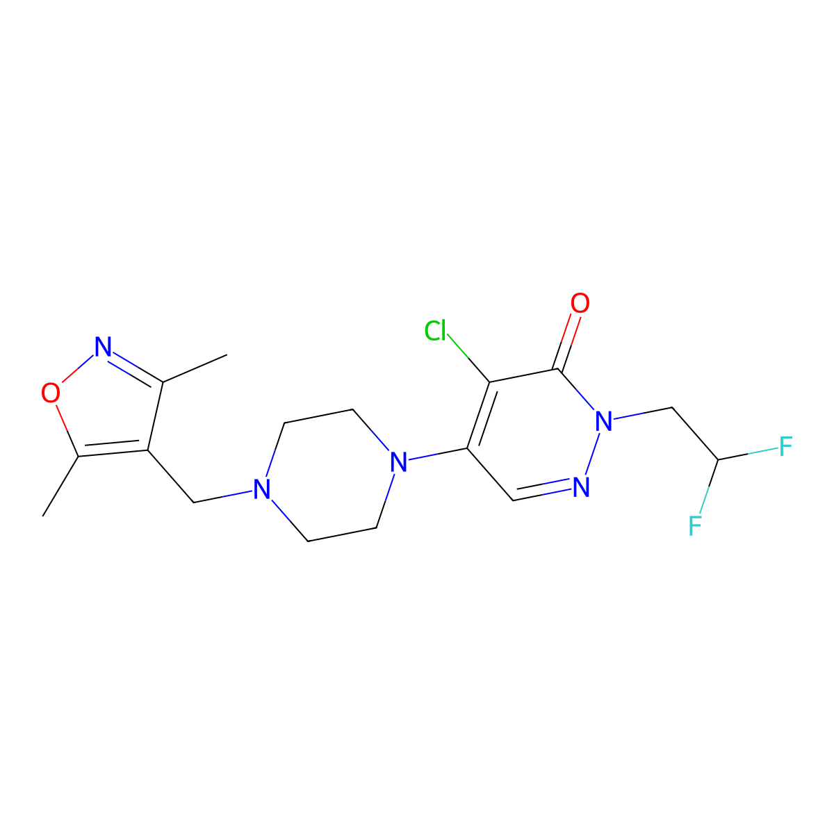 4-Chloro-5-{4-[(5-fluoropyridin-3-yl)methyl]piperazin-1-yl}-2-(propan-2-yl)-2,3-dihydropyridazin-3-one molecular structure, CAS 3030843-45-6