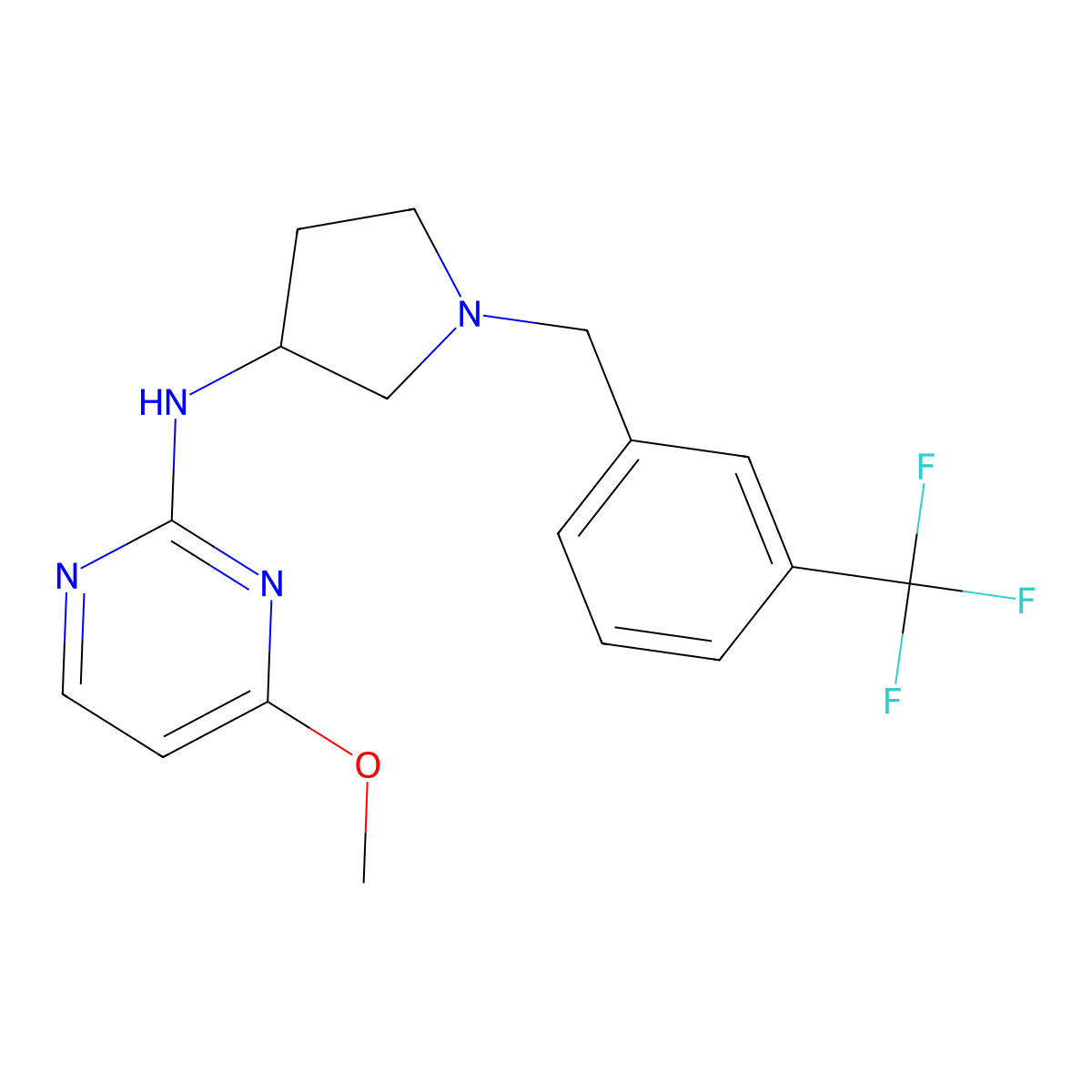 N-{1-[(4-bromophenyl)methyl]piperidin-4-yl}-2-cyclopropylpyrimidin-4-amine molecular structure, CAS 3030843-73-0