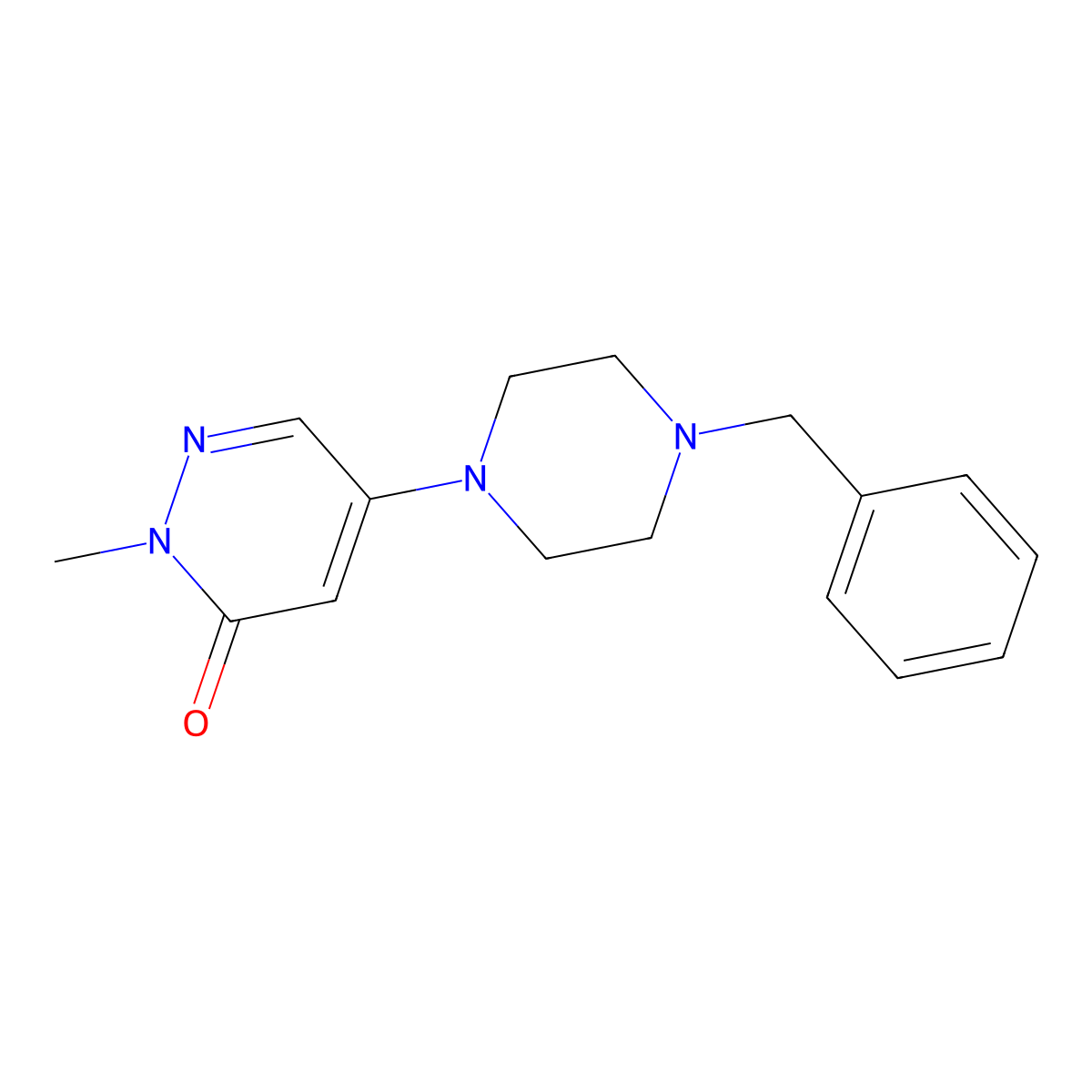 5-(4-Benzylpiperazin-1-yl)-2-methyl-2,3-dihydropyridazin-3-one molecular structure, CAS 3030844-10-8