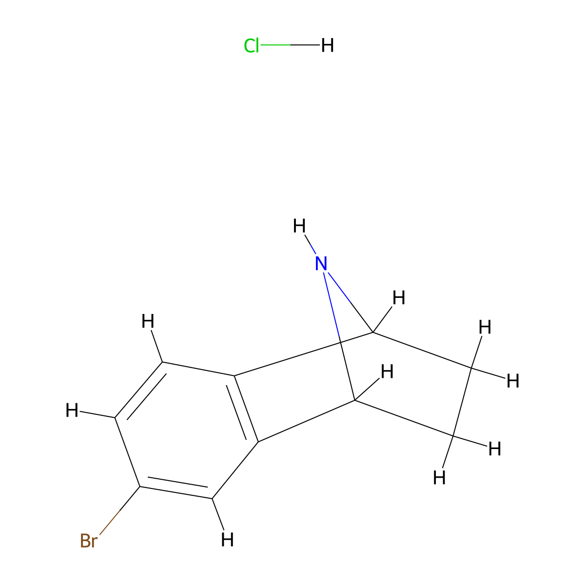 4-Bromo-11-azatricyclo[6.2.1.0,{2,7}]undeca-2,4,6-triene hydrochloride molecular structure, CAS 3030844-46-0