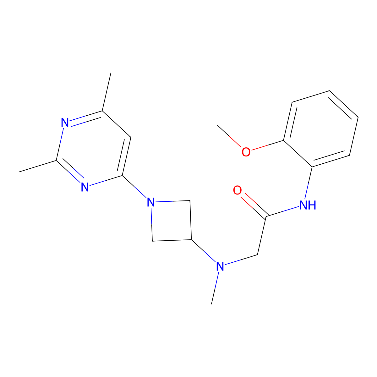 2-{[1-(2,6-dimethylpyrimidin-4-yl)azetidin-3-yl](methyl)amino}-N-(2-methoxyphenyl)acetamide molecular structure, CAS 3030844-47-1
