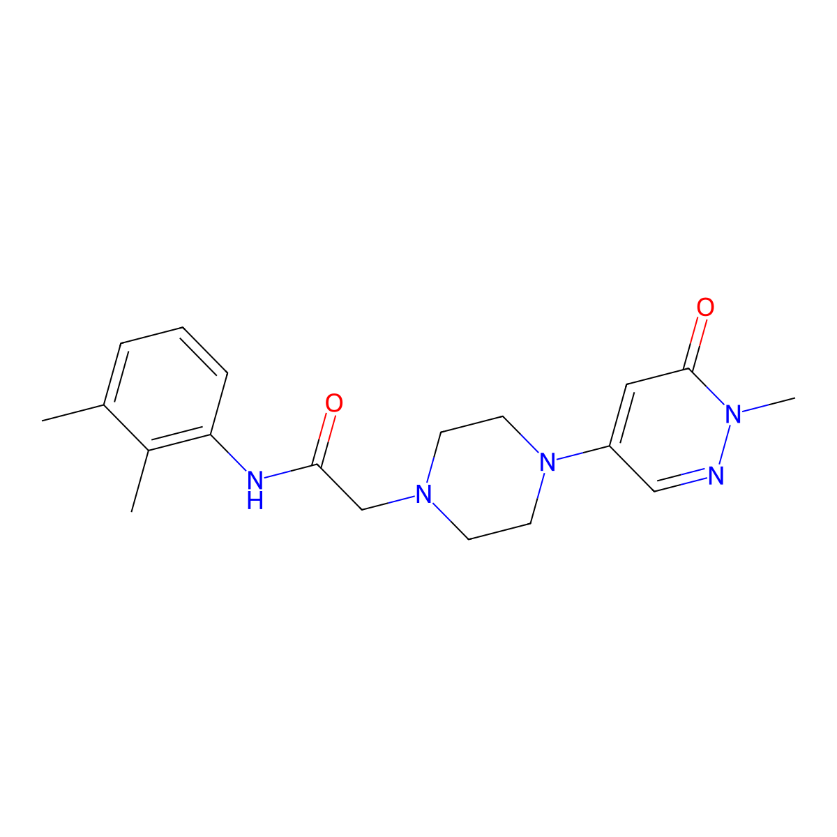 N-(2,3-dimethylphenyl)-2-[4-(1-methyl-6-oxo-1,6-dihydropyridazin-4-yl)piperazin-1-yl]acetamide molecular structure, CAS 3030845-28-1