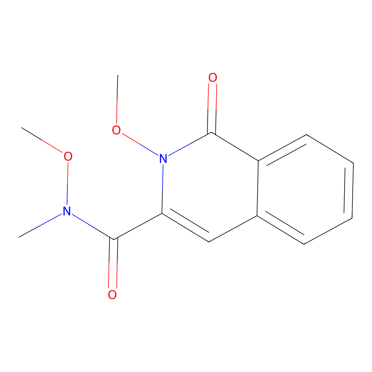 N,2-dimethoxy-N-methyl-1-oxoisoquinoline-3-carboxamide molecular structure, CAS 3030845-40-7