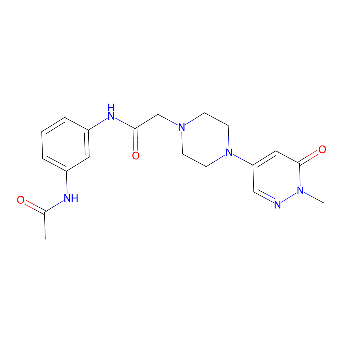 N-(3-acetamidophenyl)-2-[4-(1-methyl-6-oxo-1,6-dihydropyridazin-4-yl)piperazin-1-yl]acetamide molecular structure, CAS 3030845-68-9