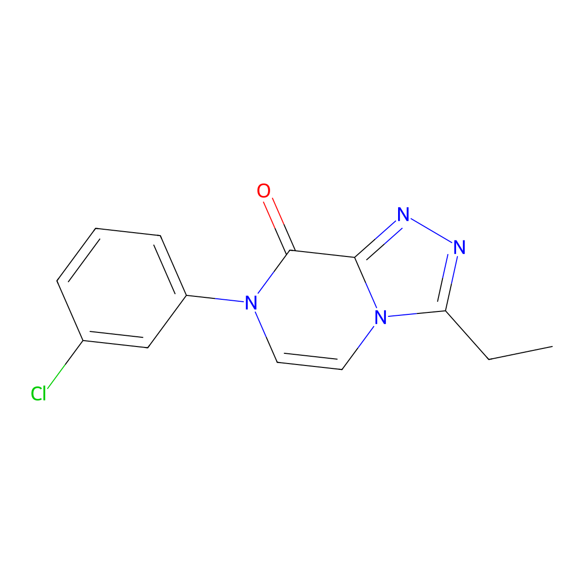 7-(3-chlorophenyl)-3-ethyl-7H,8H-[1,2,4]triazolo[4,3-a]pyrazin-8-one molecular structure, CAS 3030845-99-6