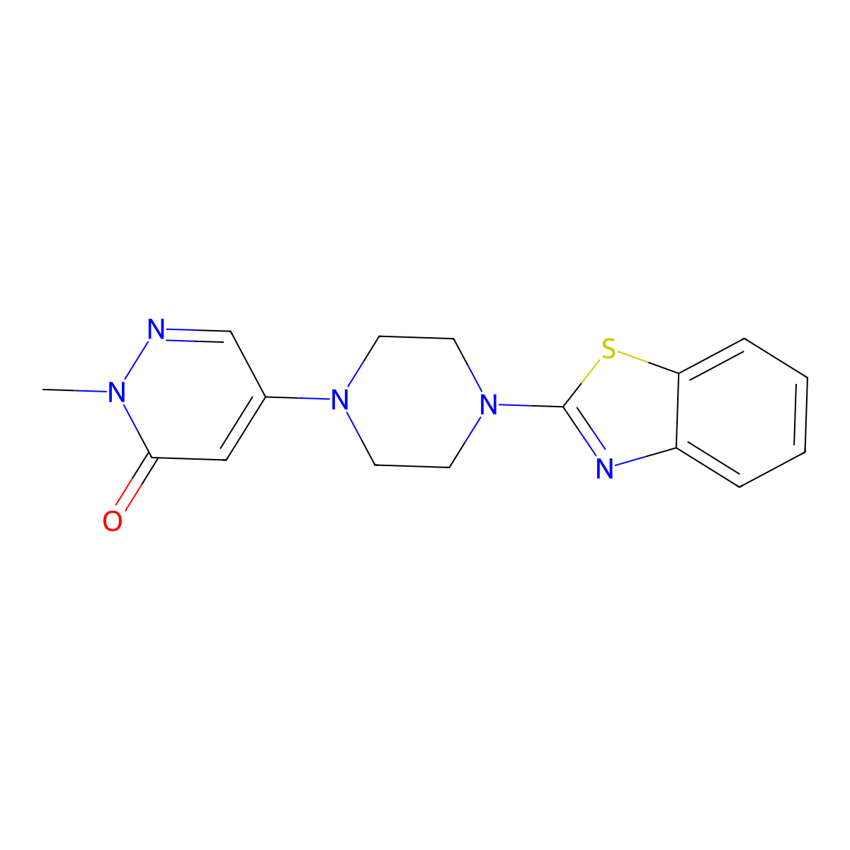 5-[4-(1,3-Benzothiazol-2-yl)piperazin-1-yl]-2-methyl-2,3-dihydropyridazin-3-one molecular structure, CAS 3030846-17-1