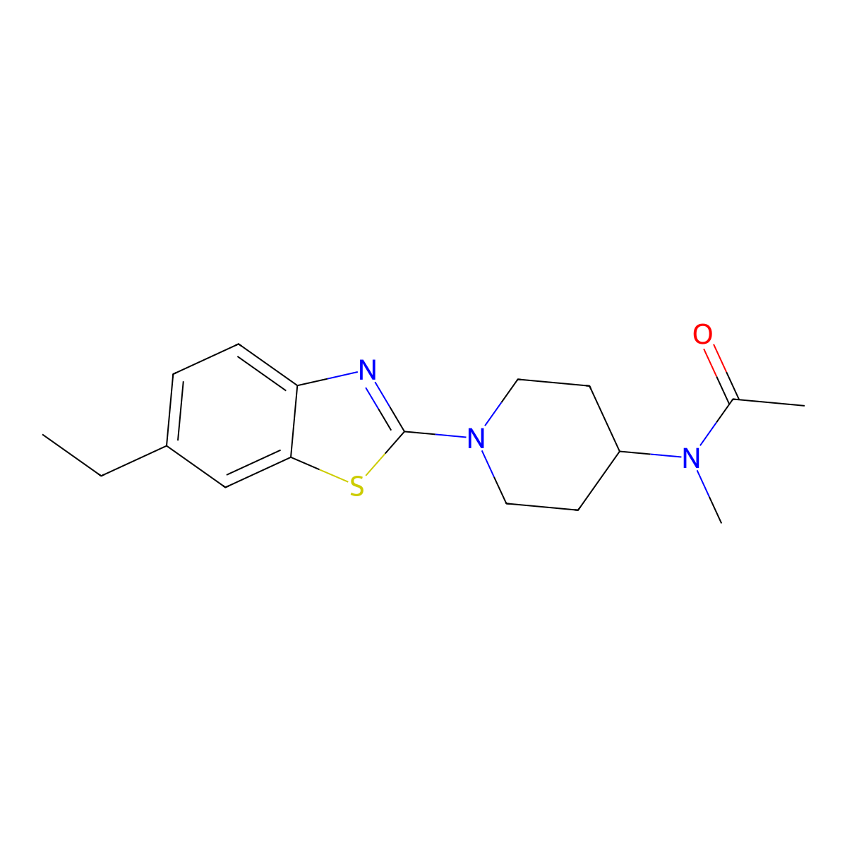 N-[1-(6-ethyl-1,3-benzothiazol-2-yl)piperidin-4-yl]-N-methylacetamide molecular structure, CAS 3030846-59-1