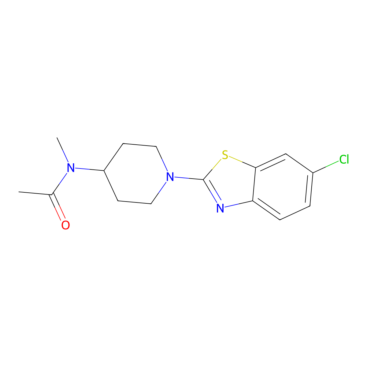 N-[1-(6-chloro-1,3-benzothiazol-2-yl)piperidin-4-yl]-N-methylacetamide molecular structure, CAS 3030846-77-3