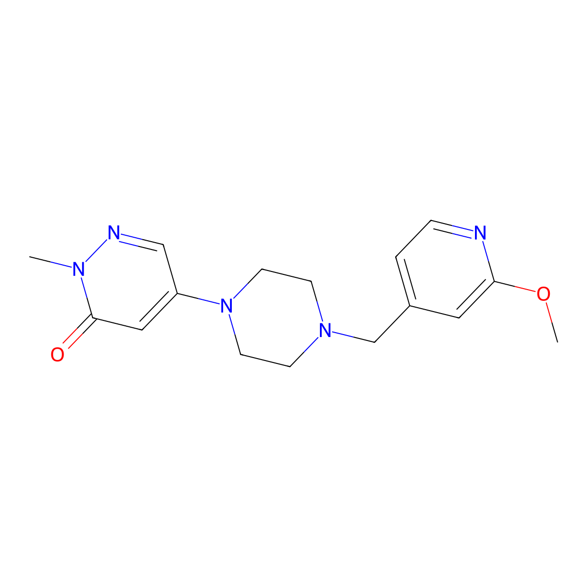 5-{4-[(2-Methoxypyridin-4-yl)methyl]piperazin-1-yl}-2-methyl-2,3-dihydropyridazin-3-one molecular structure, CAS 3030848-55-3
