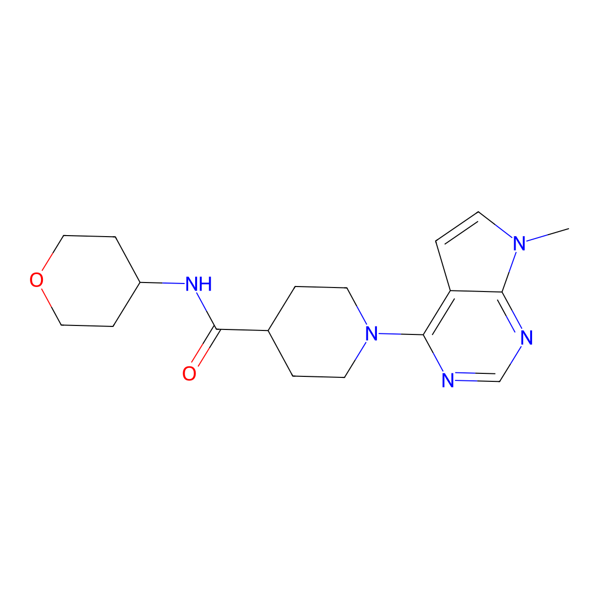 1-(6-ethyl-5-fluoropyrimidin-4-yl)-N-(oxan-4-yl)pyrrolidine-3-carboxamide molecular structure, CAS 3030849-61-4