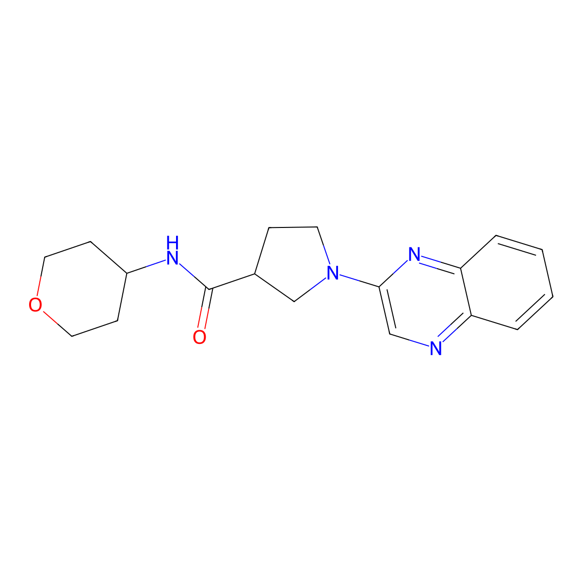 1-{1,6-dimethyl-1H-pyrazolo[3,4-d]pyrimidin-4-yl}-N-(oxan-4-yl)pyrrolidine-3-carboxamide molecular structure, CAS 3030849-80-7
