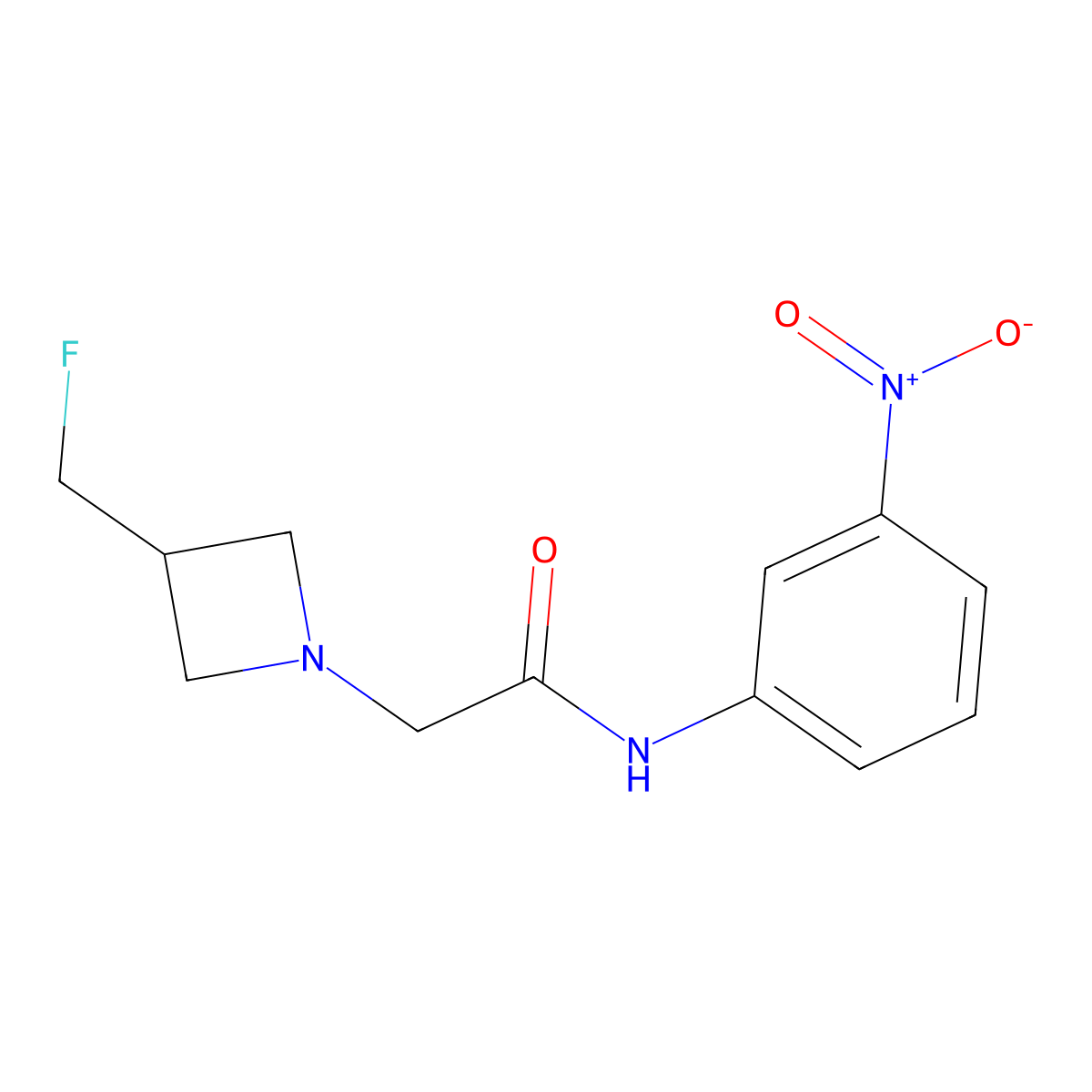 2-[3-(fluoromethyl)azetidin-1-yl]-N-(3-nitrophenyl)acetamide molecular structure, CAS 3030851-30-7
