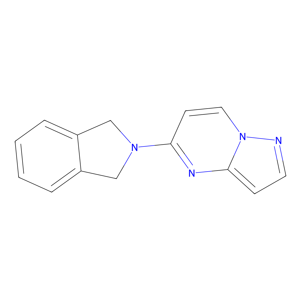 2-{pyrazolo[1,5-a]pyrimidin-5-yl}-2,3-dihydro-1H-isoindole molecular structure, CAS 3030866-27-1
