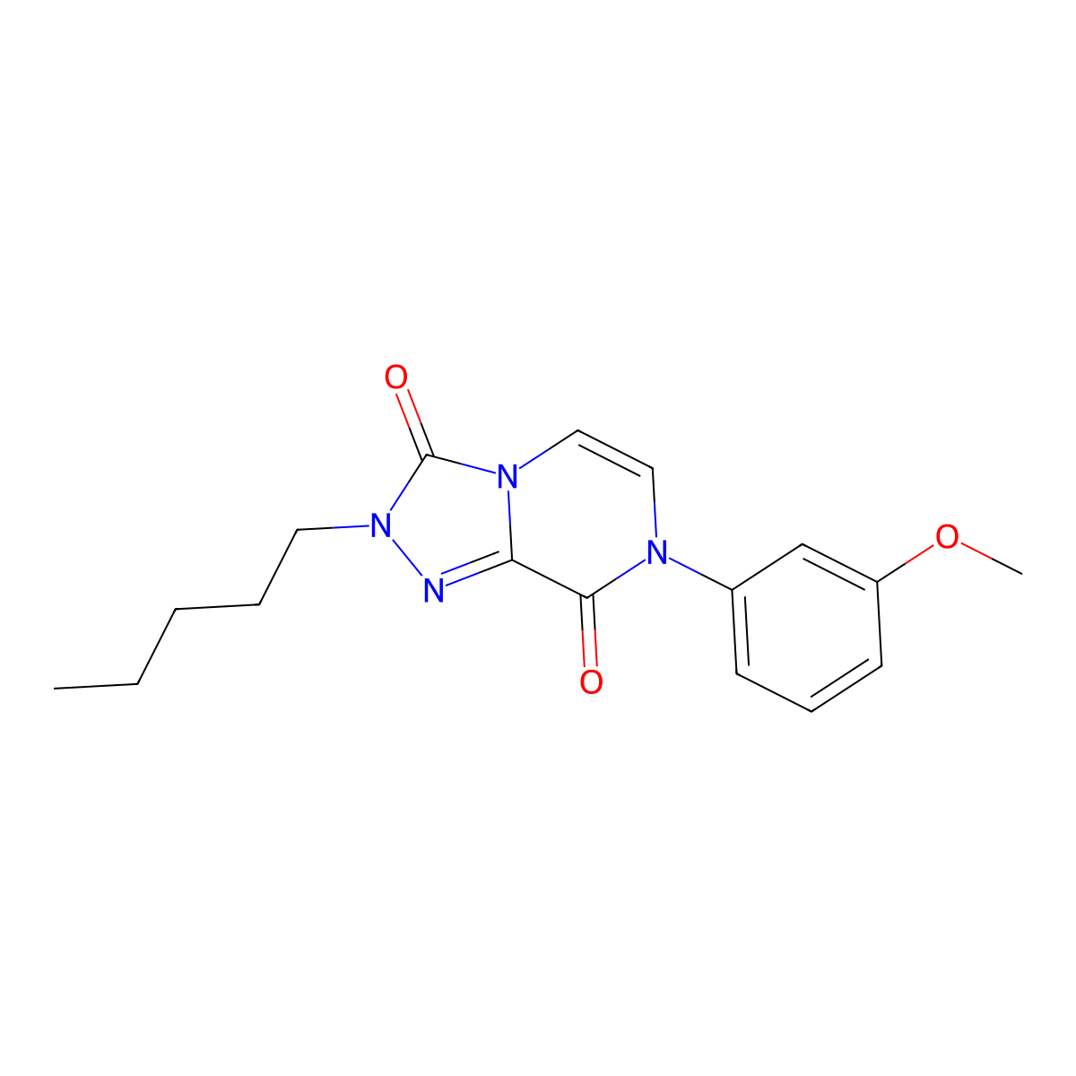 7-(3-methoxyphenyl)-2-pentyl-2H,3H,7H,8H-[1,2,4]triazolo[4,3-a]pyrazine-3,8-dione molecular structure, CAS 3030866-35-1