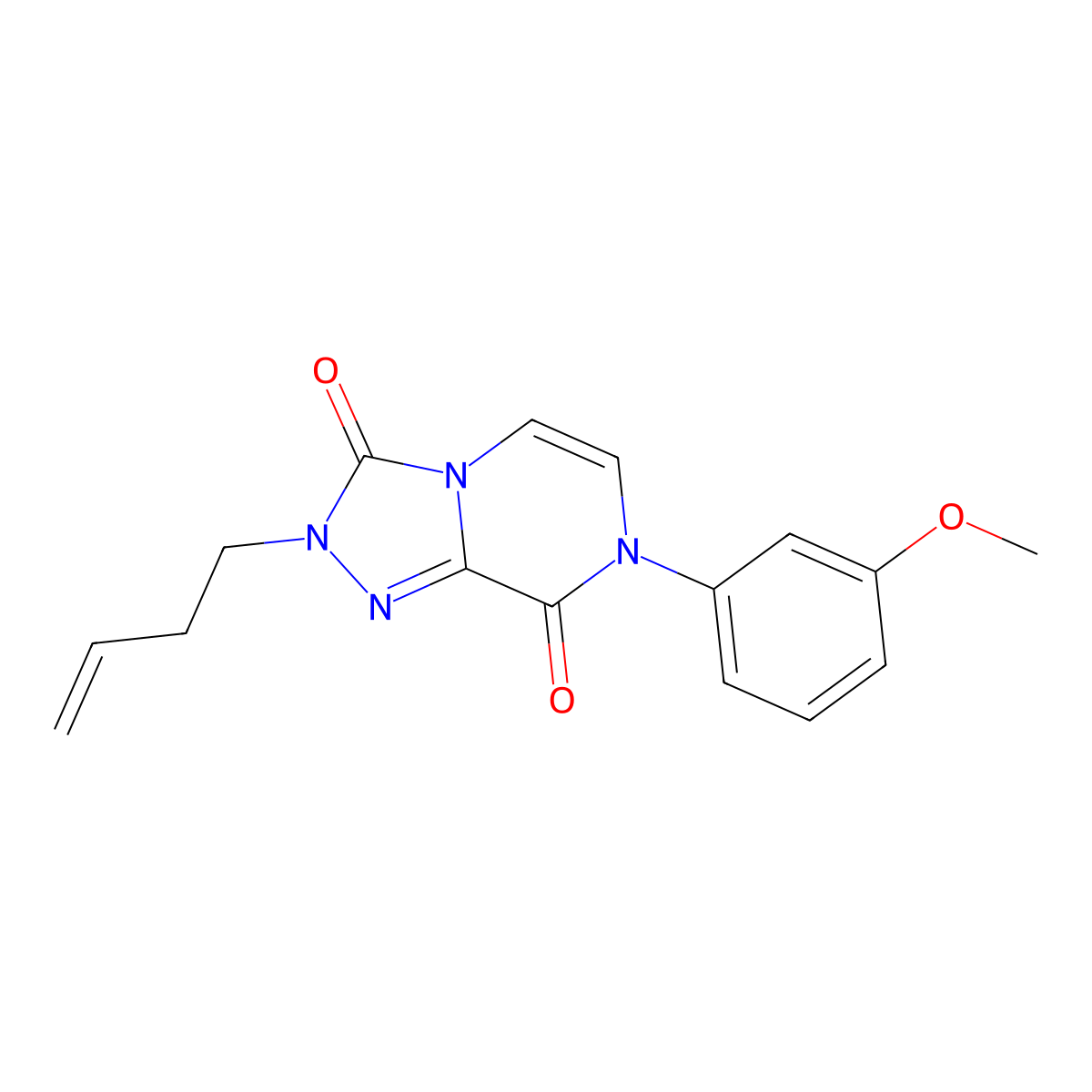 2-(but-3-en-1-yl)-7-(3-methoxyphenyl)-2H,3H,7H,8H-[1,2,4]triazolo[4,3-a]pyrazine-3,8-dione molecular structure, CAS 3030866-41-9