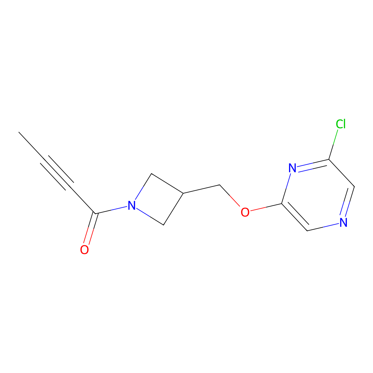 1-[3-[(6-Chloropyrazin-2-yl)oxymethyl]azetidin-1-yl]but-2-yn-1-one molecular structure, CAS 3030866-76-0