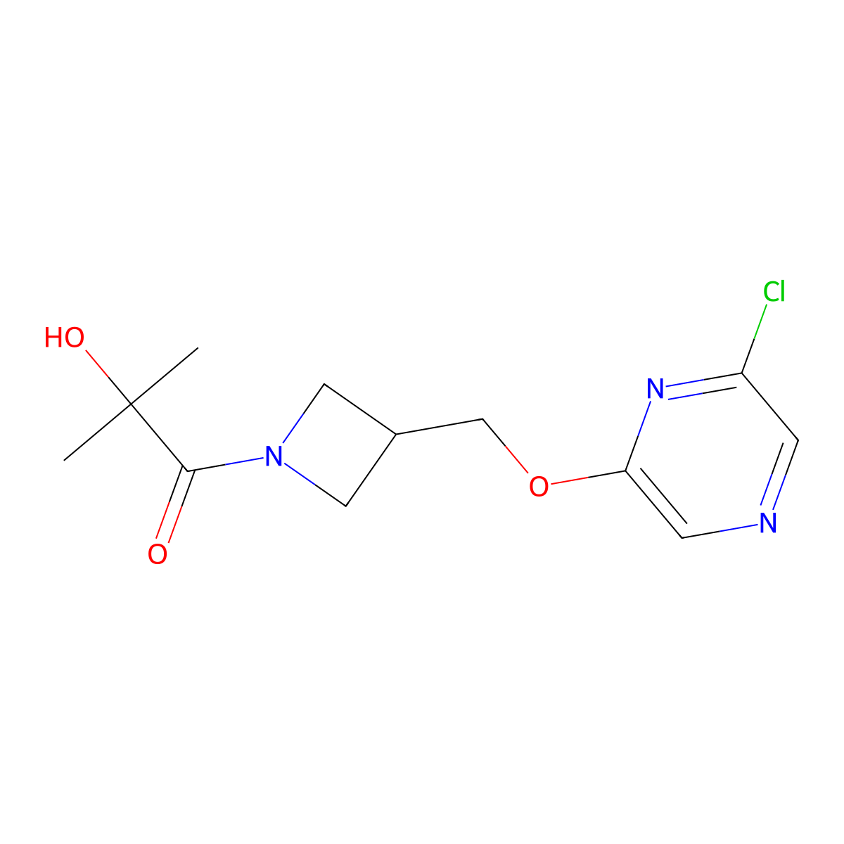 1-(3-{[(6-Chloropyrazin-2-yl)oxy]methyl}azetidin-1-yl)-2-hydroxy-2-methylpropan-1-one molecular structure, CAS 3030866-80-6