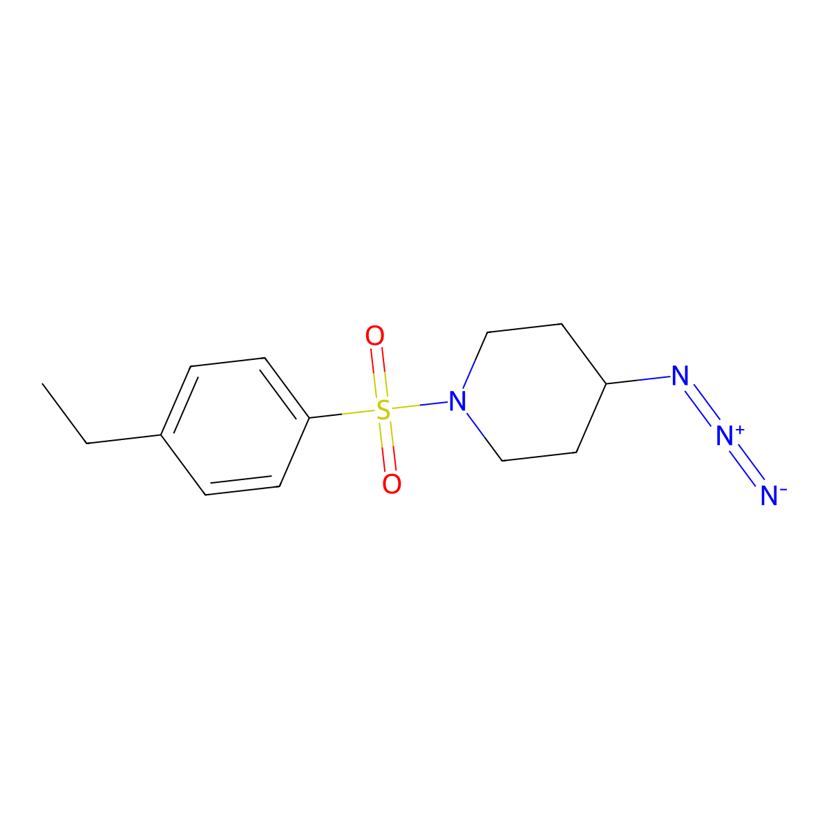4-Azido-1-(4-ethylbenzenesulfonyl)piperidine molecular structure, CAS 3030867-16-1