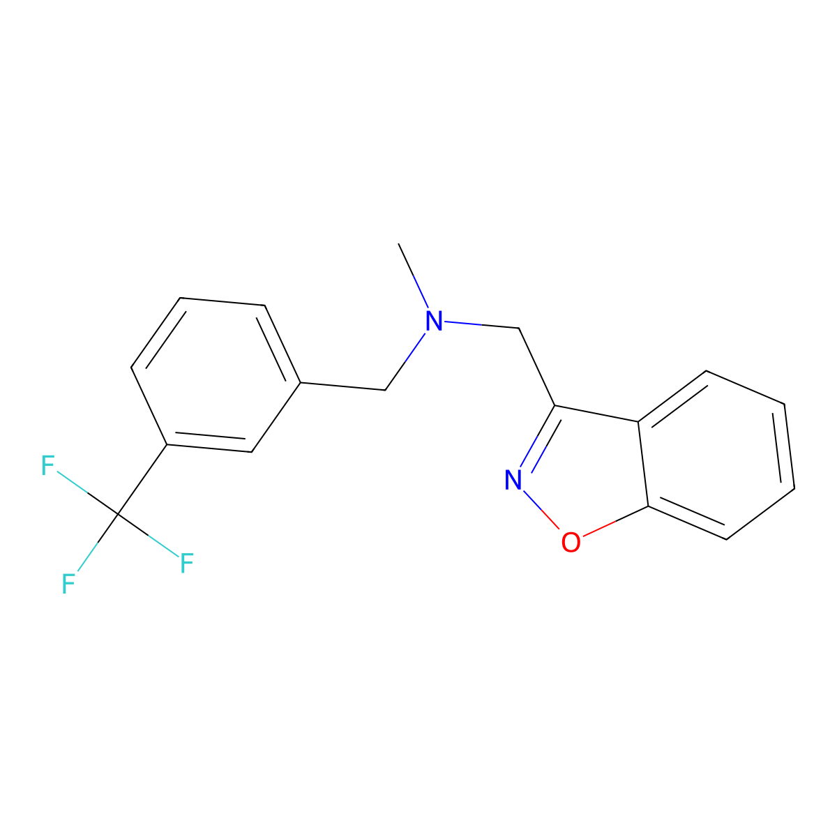 [(1,2-Benzoxazol-3-yl)methyl](methyl){[3-(trifluoromethyl)phenyl]methyl}amine molecular structure, CAS 3030867-21-8