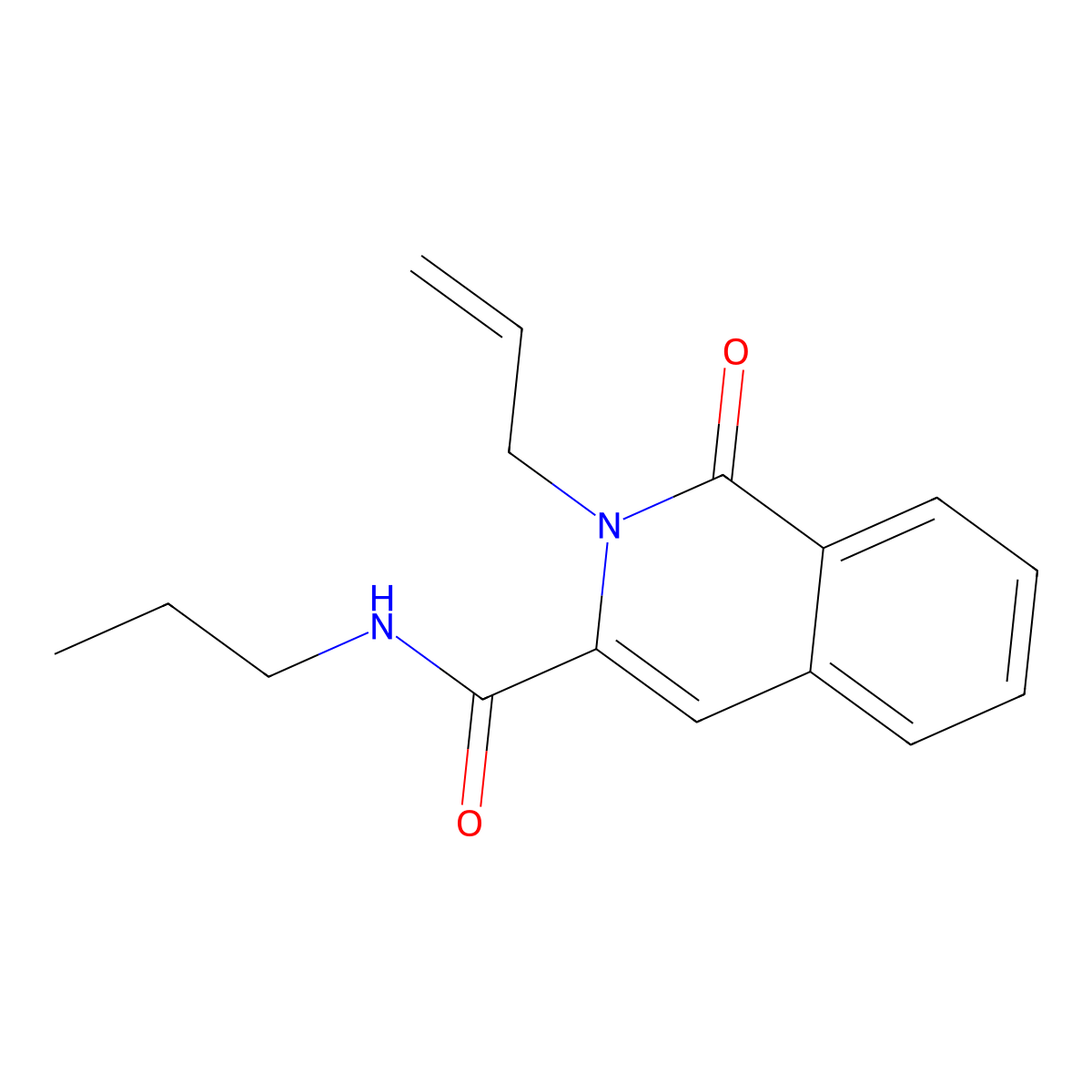 1-oxo-2-prop-2-enyl-N-propylisoquinoline-3-carboxamide molecular structure, CAS 3030868-07-3
