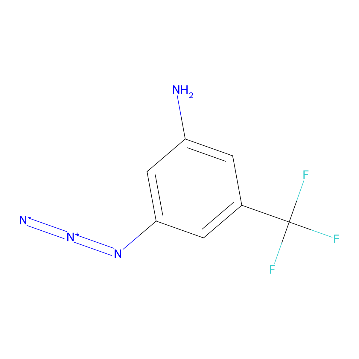3-Azido-5-(trifluoromethyl)aniline molecular structure, CAS 3030868-67-5